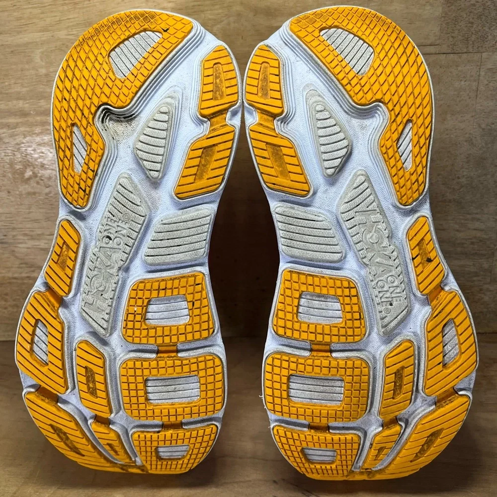 Hoka One One Bondi 7 CUSHIONED Womens Size 9 Running Shoes Sneakers Coral - Picture 8 of 12